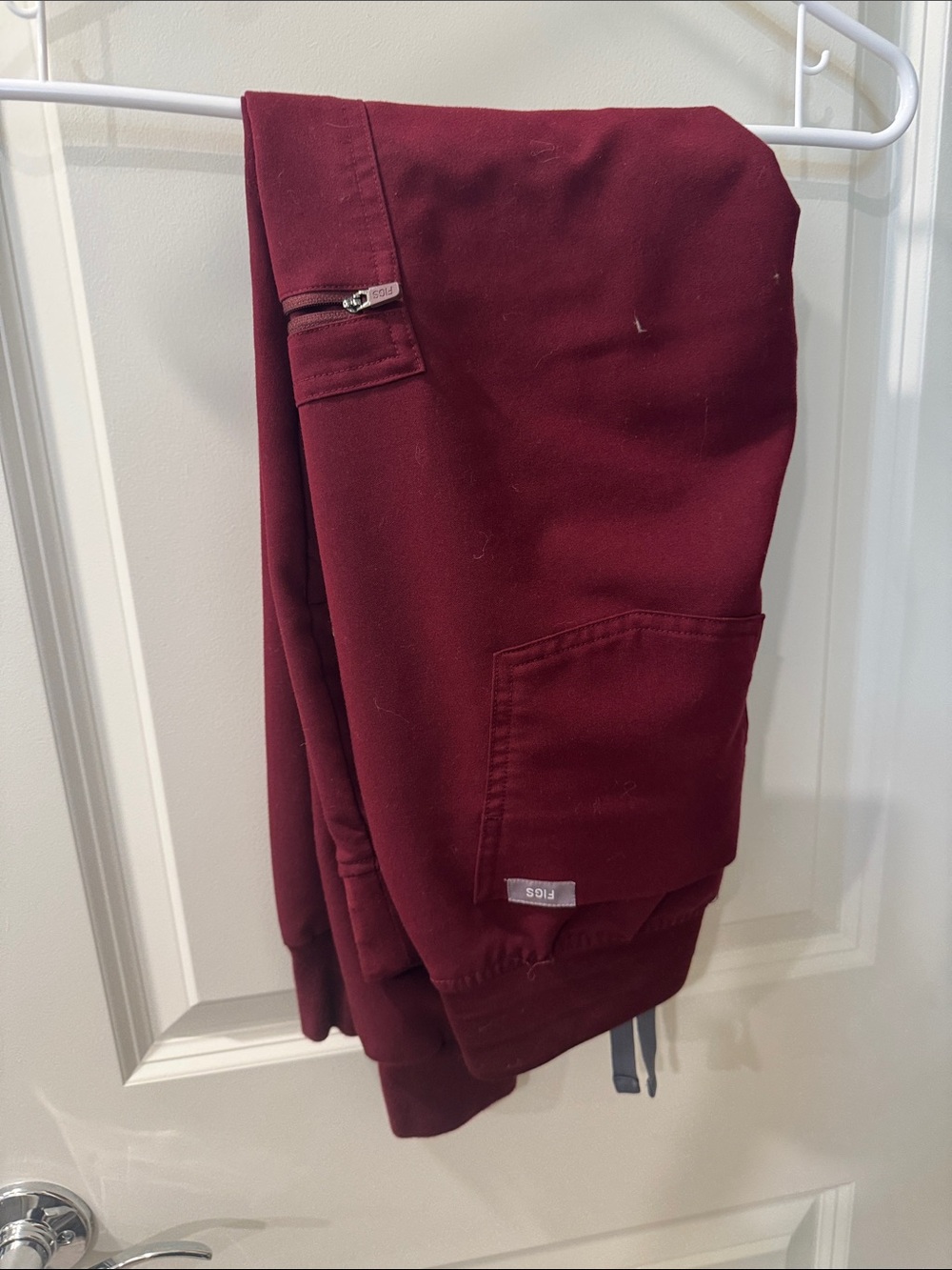 Figs Maroon Medical Scrub Jogger Pants